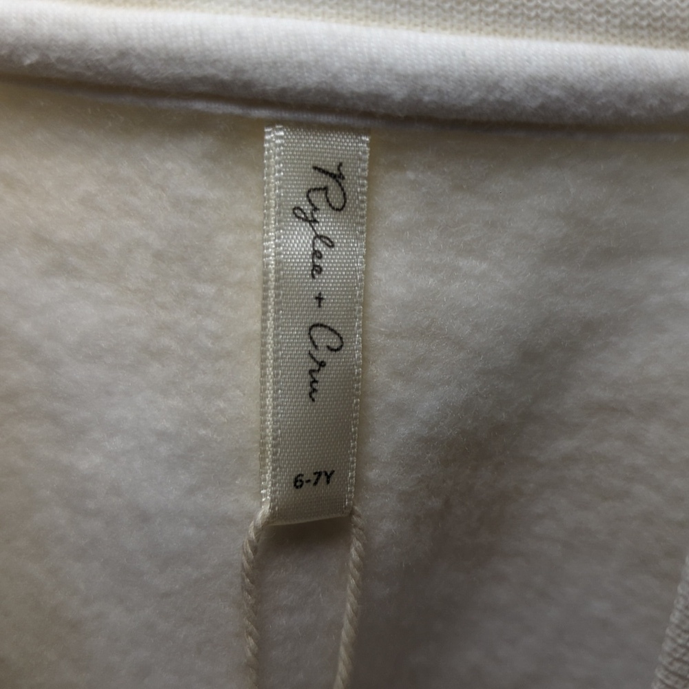 Rylee + Cru Sunshine on my Mind Sweatshirt Tan White Tie-Dye Crewneck Size 6-7 - Picture 3 of 6